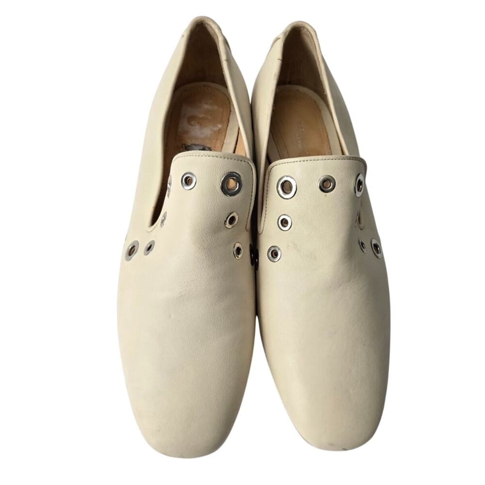 Rag and Bone Designer Grommet Structured Slip On Loafers Loafers/ Beige/Size 6.5